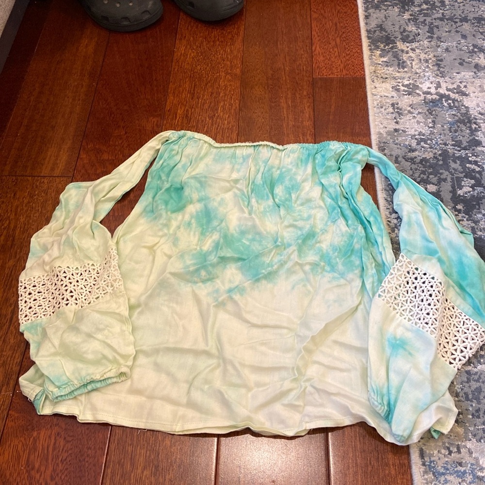 Girls strapless long sleeve blouse